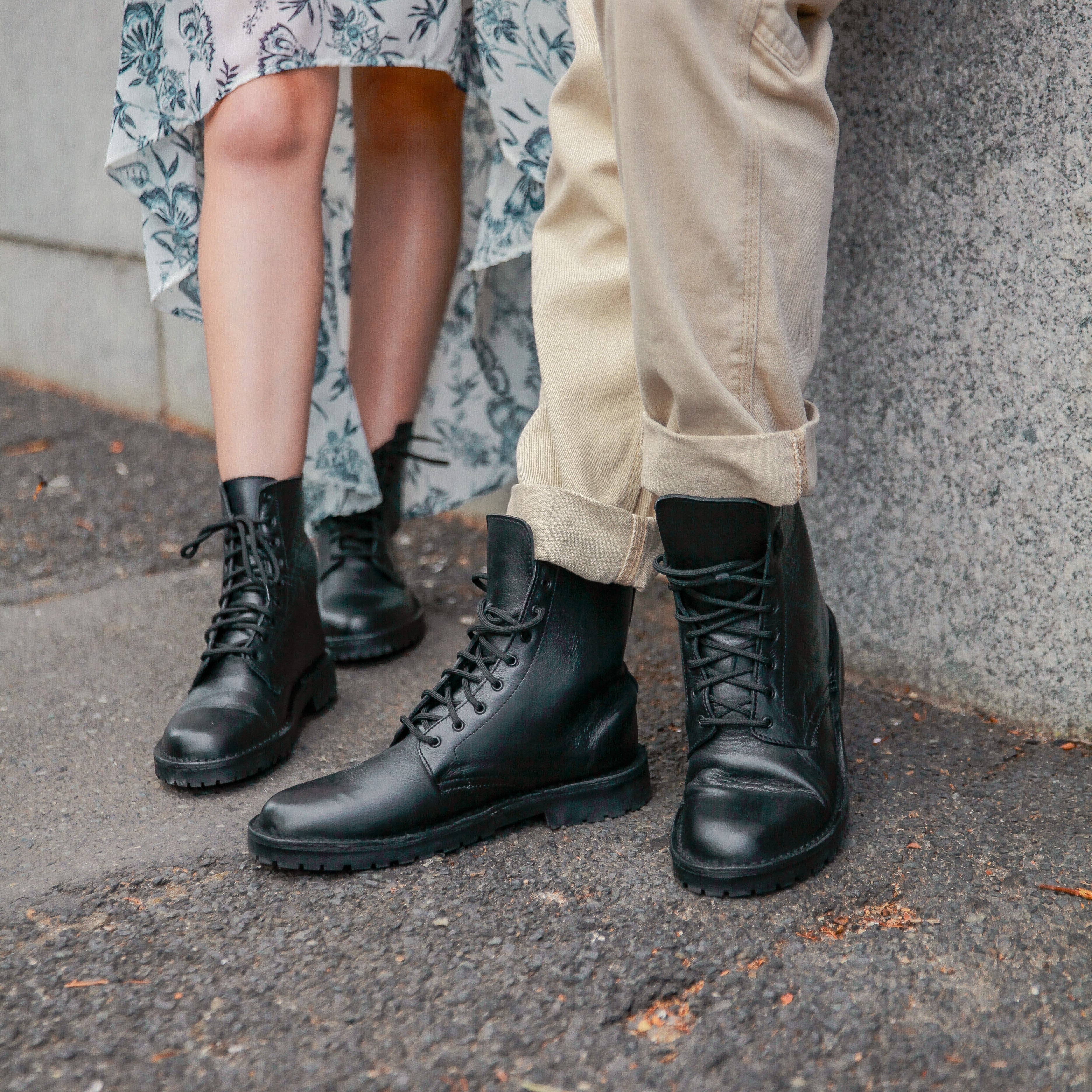 The Veldskoen MoveMe Ranger Boot (Black Leather with Black Sole)