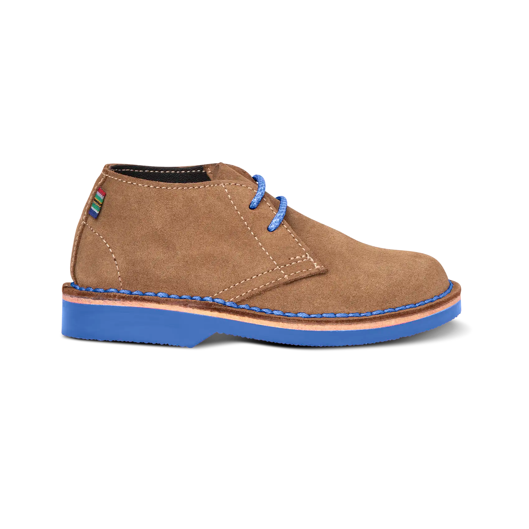 靴 elephant TRIBAL SUEDE DOUBLE SOLE SHOES Veldskoen Kids Eddie the Elephant (Blue Sole)