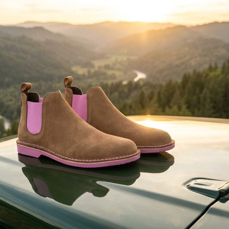 Veldskoen Chelsea Boot Uhambo (Pink Sole)