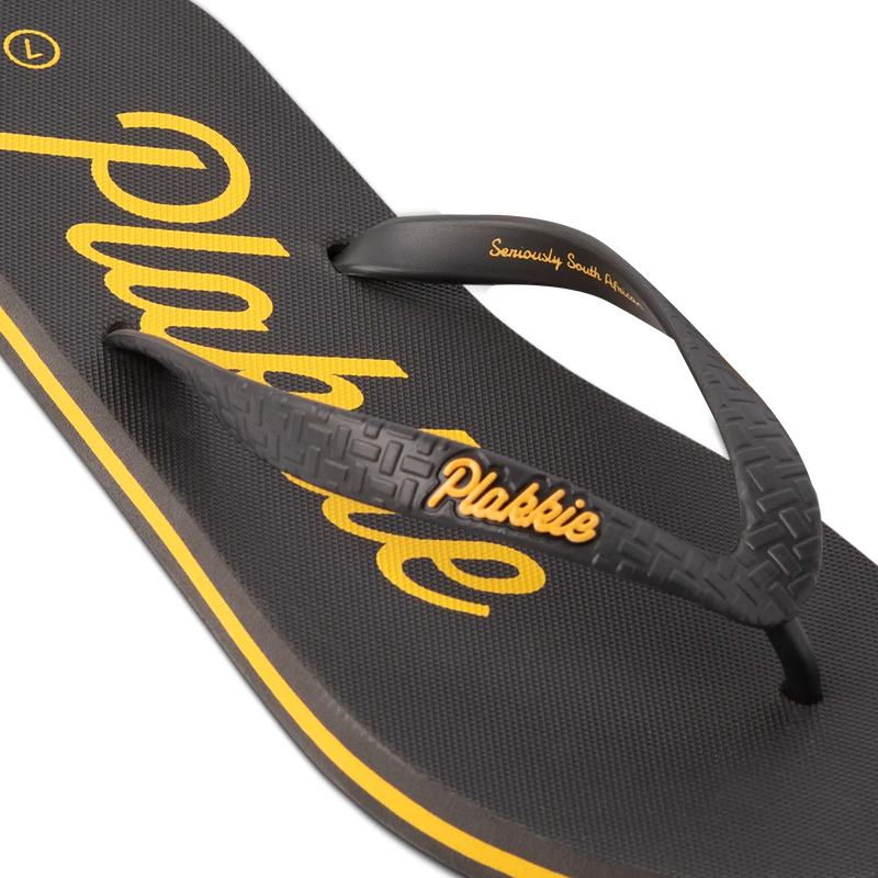 Plakkie Ushaka (Charcoal and Yellow)