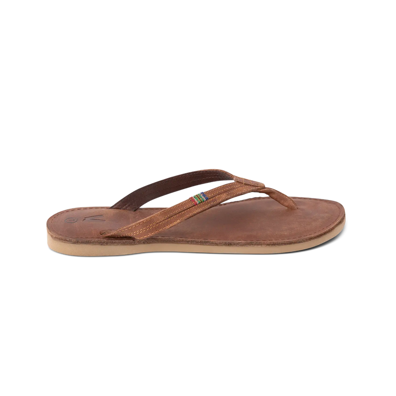 Veldskoen Ladies Plakkie - Thin Strap (Brown Leather)