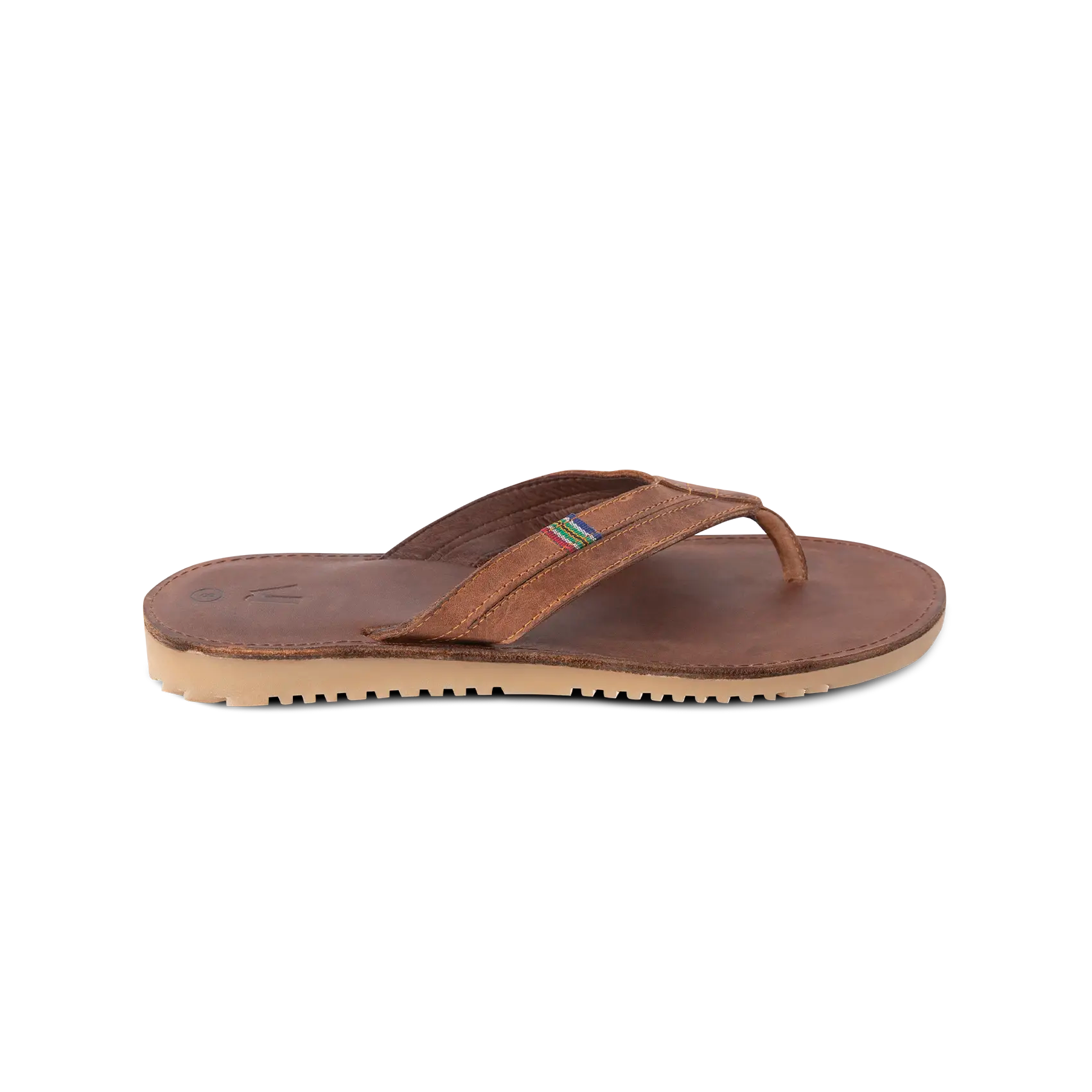 Veldskoen Mens Plakkies - Thick Strap (Brown Leather)