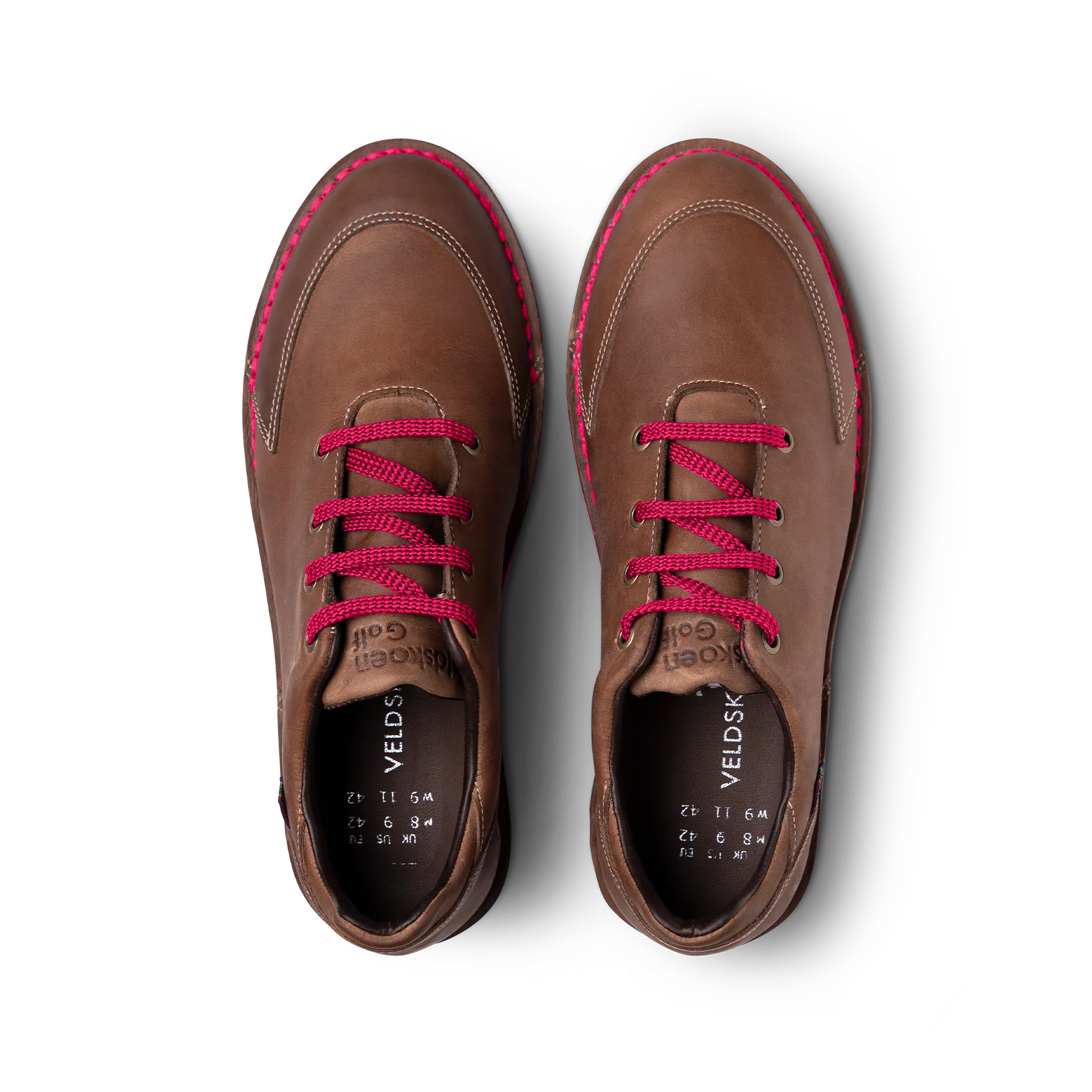 Veldskoen Hadeda Loft Golf Shoe (Hot Pink Sole)